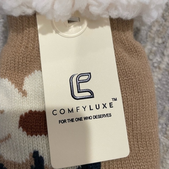 Muk Luks & ComfyLuxe Size L/XL 8.5-11 Sherpa Lined NonSlip Grip Socks Bundle - Picture 6 of 6